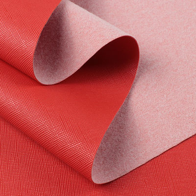 1.0mm Tejido de PVC de fondo cepillado Saffiano clásico Bolso de mano de cuero Bolso de equipaje Sofá Accesorios de muebles