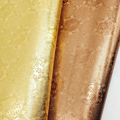 Envasado en caja de cuero de la serie dorada de cuero de PVC en relieve no tejido