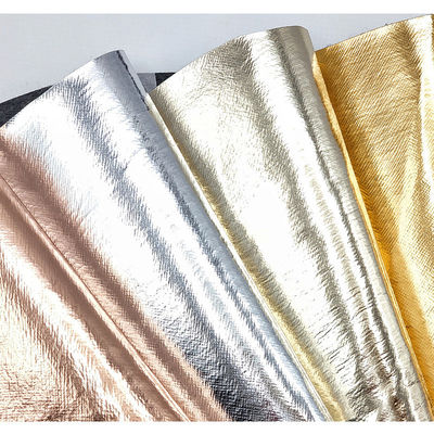 Cajas de embalaje de cuero Saffiano Cross PVC película metálica de cuero falso proyectos