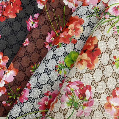 Imprimido GD letra flor PVC Falsa bolsas de cuero Bolsa de teléfono caja de paquete Tejido de cuero