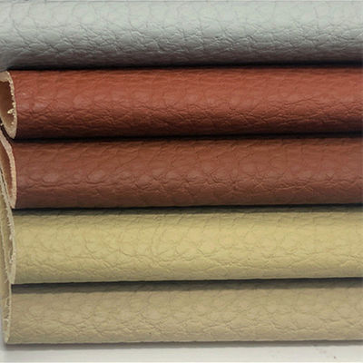 Sofá Litchi de cuero de microfibra Eco amigable Tapicería Tejido de cuero