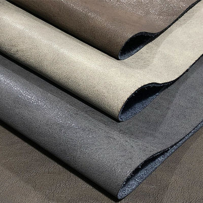 Simulación de cuero de microfibra de PU para zapatos Retro Patrón de corteza quemada