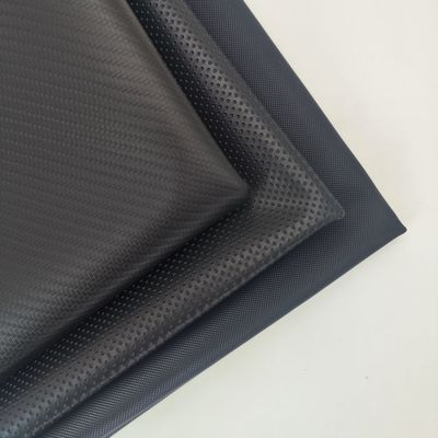 Bi estiramiento de cuero de PVC para el asiento del coche Capa de color negro resistente