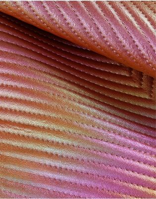 Colorido Gradiente Diamante PVC Falso Bolso de Cuero Artificial Material de Tejido de Cuero