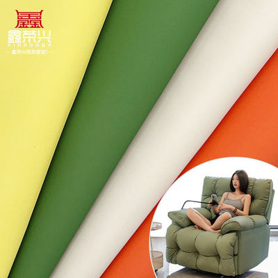 Tejido de cuero sintético de PVC súper elástico, liso, granulado y resistente a la suciedad