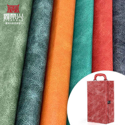 Tejido de cuero sintético impreso en PVC con patrón de explosión de aceite, impermeable para cuaderno / mantel / caja de embalaje de carcasa de teléfono para manualidades y bolsos