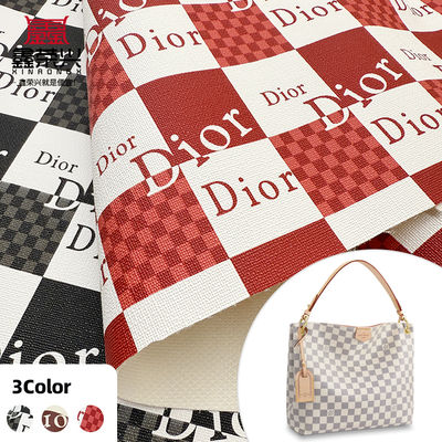 Tejido de cuero sintético de PVC estampado de 0,8 mm de grosor para bolsos y carteras