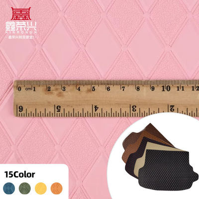 Pvc rombo de estilo grabado de cuero sintético artificial para el coche pie asientos de coche sofá decorar bolsa tela de cuero falso