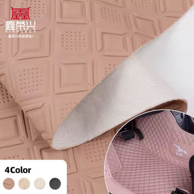 Cuero sintético artificial estilo repujado con perforaciones de diamante de PVC para asientos de coche, pies, sofás, decoración de bolsos, tela de cuero sintético