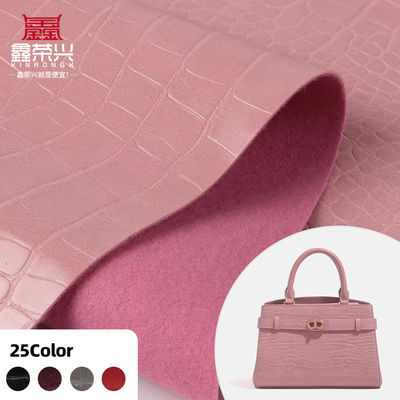 Tejido de cuero falso de PVC con patrón animal 137 cm de ancho y doble respaldo cepillado