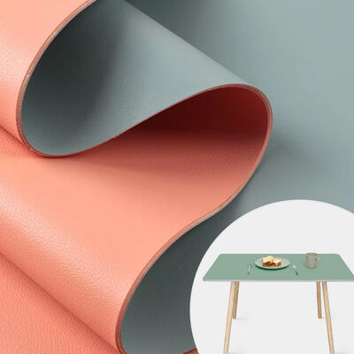 ECO 160cm Ancho Piel Sintética Artificial Doble Cara Diferente Color Imitación Cuero de Vaca para Zapatos, Mantel y Bolsos