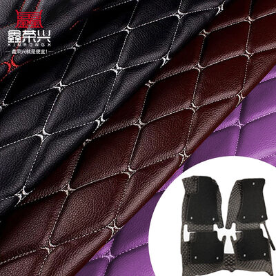 Cuero sintético acolchado de PVC de 7,0 mm de grosor, poliuretano expandido elástico bordado y en relieve para asientos de coche, muebles/bolsos