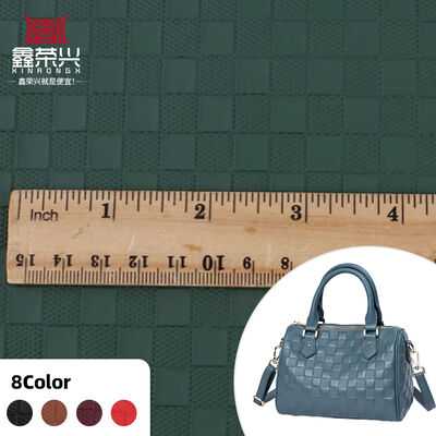 Pvc relieve tablero de ajedrez patrón de cuero sintético artificial para el coche pie asientos de coche sofá decorar bolsa tela de cuero falso