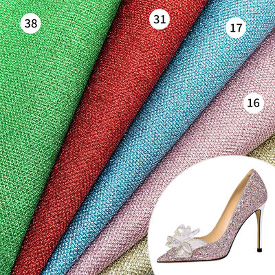 Forro de zapato de cuero sintético de PVC con purpurina gruesa para joyería, manualidades, equipaje, embalaje, material de cuero sintético para sofá