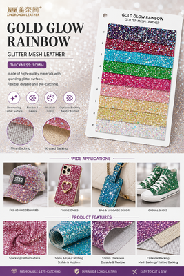 XR Holográfico Chunky Glitter Cuero sintético
