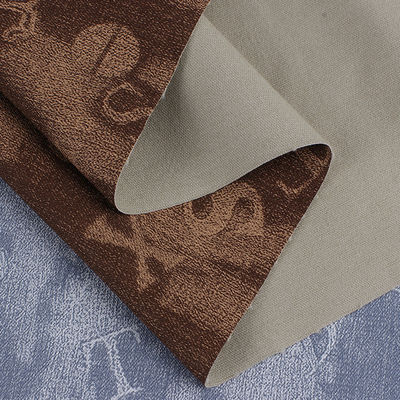 Cuero PU de denim lavado Eco-friendly Refractado Cuero falso ligero