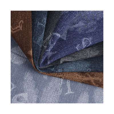 Cuero PU de denim lavado Eco-friendly Refractado Cuero falso ligero