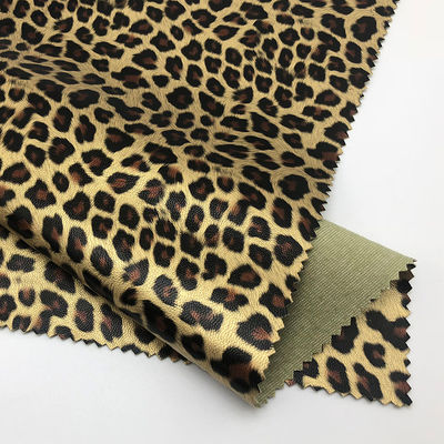 Ropa de impresión de leopardo de cuero PU resistente al agua 0,6 mm espesor personalizado