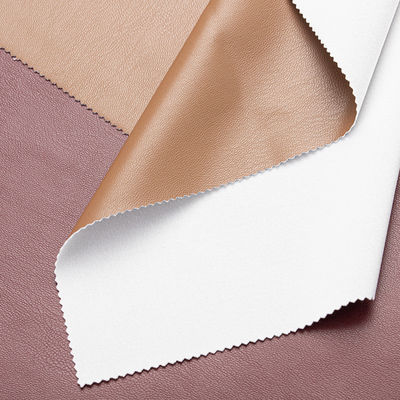 Cuero de poliuretano de prenda lisa de punto de cuatro lados de cuero falso elástico