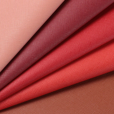 1.0mm Tejido de PVC de fondo cepillado Saffiano clásico Bolso de mano de cuero Bolso de equipaje Sofá Accesorios de muebles