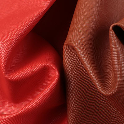 1.0mm Tejido de PVC de fondo cepillado Saffiano clásico Bolso de mano de cuero Bolso de equipaje Sofá Accesorios de muebles