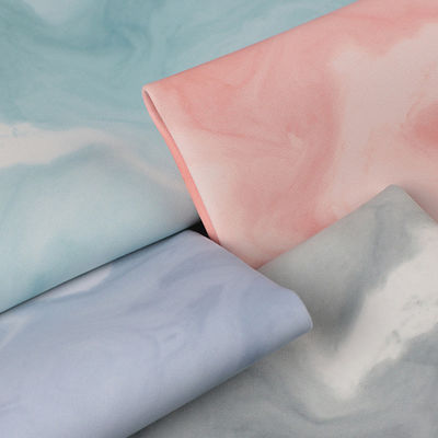 1.0mm Impresión digital de mármol de PVC de cuero falso fondo cepillado para bolso de mano