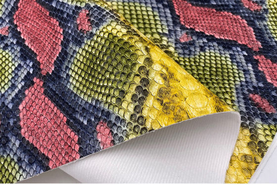 Bolso de mano con patrón de serpiente de cuero imitación impresa de algodón de terciopelo