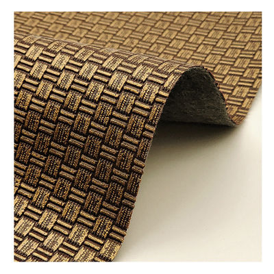 Bolsa de embalaje Proyectos de cuero falso PVC de punto Tejido de latón antiguo