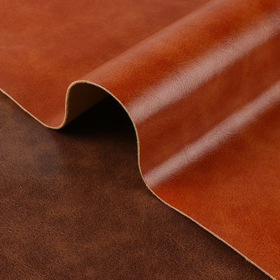 Tejido de cuero PU de cera de aceite para bolsos de mano Brushed Backside Anti Fouling