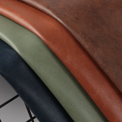 1.0mm Cuero de PVC para bolsas Sofá resistente a los arañazos Cuero falso Pinceo de aceite retro