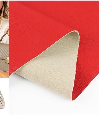 Bolso Lychee PU de tejido de cuero falso basado en agua sin disolvente