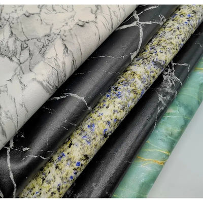 0.7mm impermeable PU de cuero sintético Falsos Matte Marmol patrón