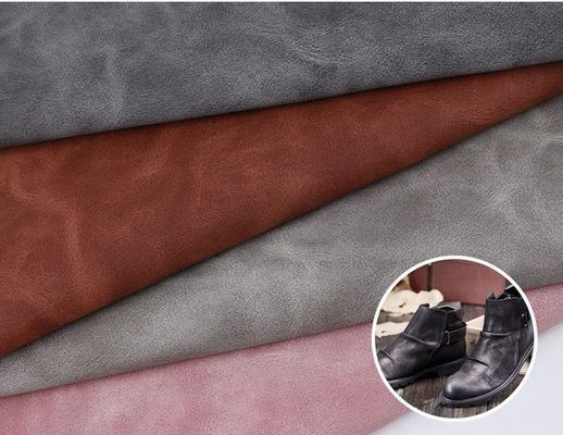 Calzado de alta calidad de PU de cuero falso de cuero Yangbuck resistente al desgaste