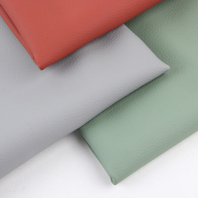 Tejido de tapicería de cuero falso de PVC Lichi Sofá de PVC Cuero resistente a los arañazos