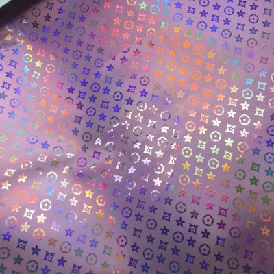 Bolso de mano con grabado láser de cuero de PU colorido de la flor del Pentágono de cuero artificial de PU