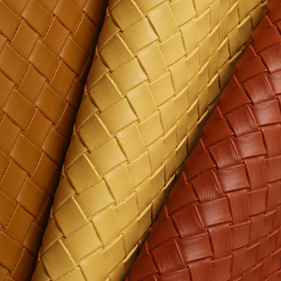 Bolso de mano de tejido en relieve suave y duradero de tejido de cuero falso de PVC