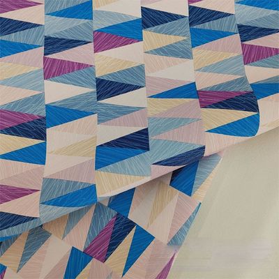 0.8mm Diseño Geométrico Colorido Cuero de PVC Para Bolso de Mano Caja de Embalaje Capa de teléfono Uso de Decoración