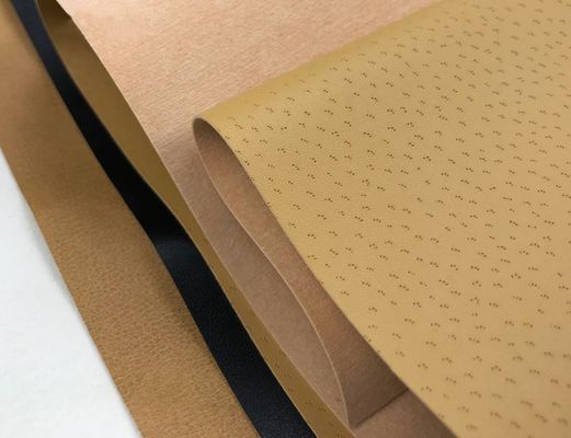 0.5mm Polyurethane PU Leather Respirable para zapatos Patrón de piel de cerdo