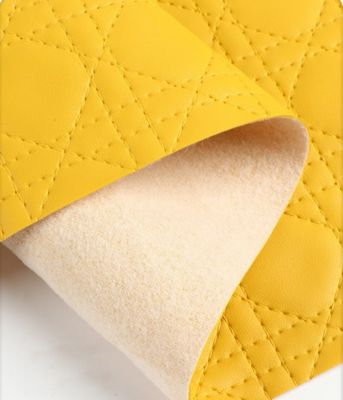 Cuero artificial de PVC impermeable para bolsas con patrón tejido bordado