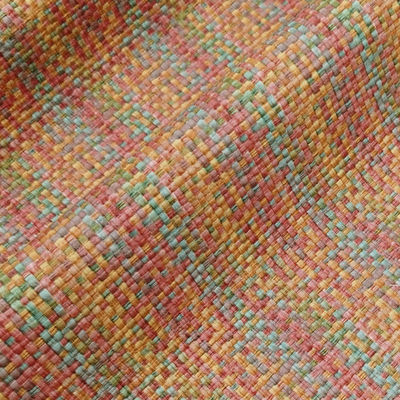 0.8mm de cuero de PVC para bolsas embossed arco iris tejido tela de cuero falso