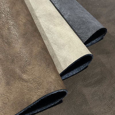 Simulación de cuero de microfibra de PU para zapatos Retro Patrón de corteza quemada