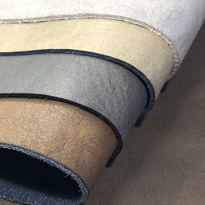 Simulación de cuero de microfibra de PU para zapatos Retro Patrón de corteza quemada