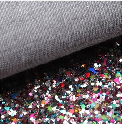 Imprimido Glitter suave de cuero PU Sequins glamorosos Dulces brillantes de 1,2 mm de espesor
