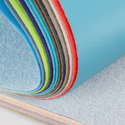 0.8 mm de espesor Cuero de PVC con fondo de tela cepillado de grano fino para muebles Tapicería Instrumentos musicales