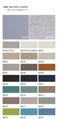 0.8 mm de espesor Cuero de PVC con fondo de tela cepillado de grano fino para muebles Tapicería Instrumentos musicales