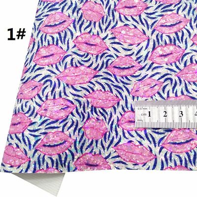 Imprimido rosa PU Polyurethane Glitter de cuero Día de San Valentín Amor forma Gretel