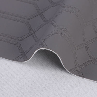 Tejido de cuero artificial de diseño cuadrado hexagonal de PVC falso