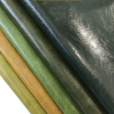 Tejido de cuero de cera de aceite vintage Sofá asiento Muebles de cuero falso