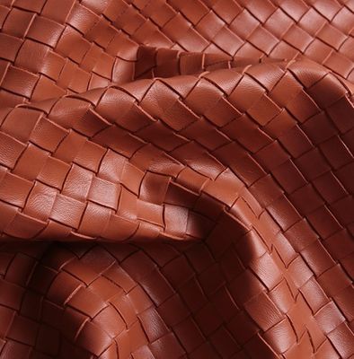 Bolso de mano de tejido en relieve suave y duradero de tejido de cuero falso de PVC