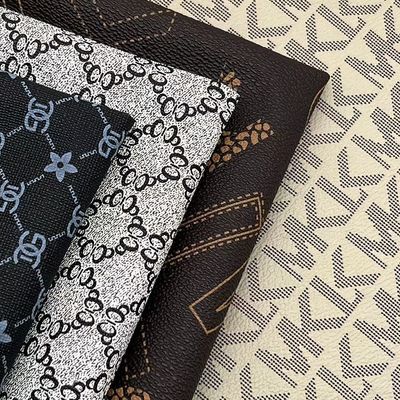 Tejido de cuero PVC impreso de 0,5 mm para bolsos, cuadernos, fundas de teléfono